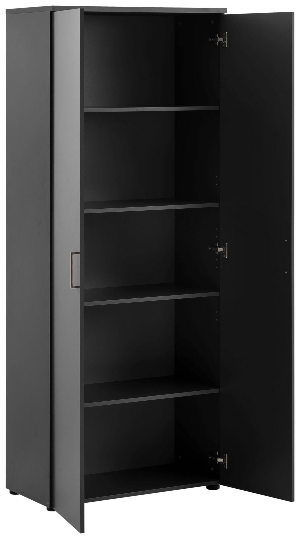 Aktenschrank Set H800T2 Anthrazit ca. 80,2x199,7x41cm - Anthrazit, MODERN, Holzwerkstoff (80,2/199,7/41cm) - MID.YOU