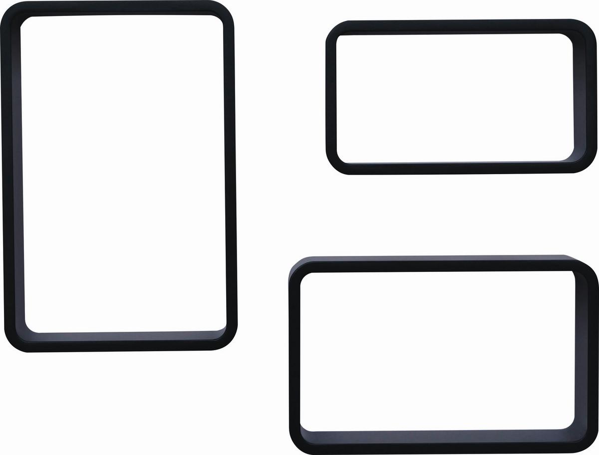 Raft de perete Sven - negru, Modern, material pe bază de lemn (30/40/35/45/25/20/11cm) - Modern Living