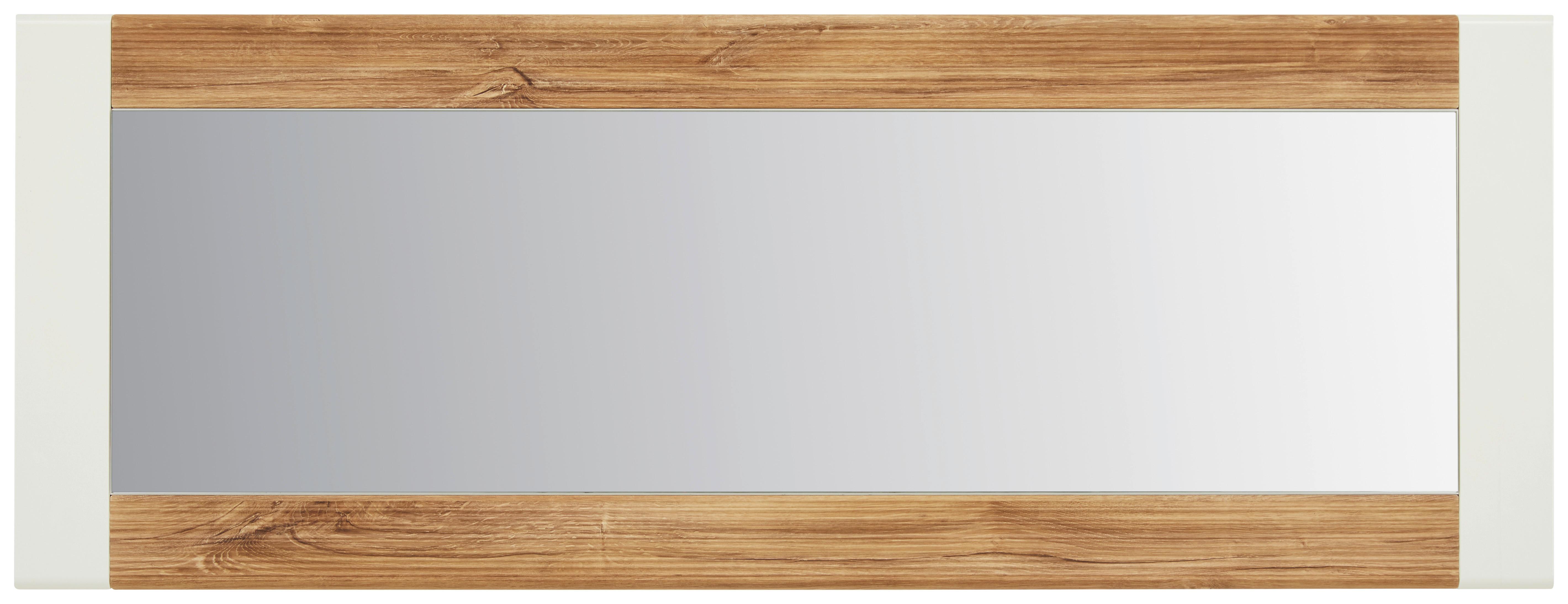 VÄGGSPEGEL LEONARDO - vit/ekfärgad, Modern, trämaterial/glas (60/160/2cm) - Mömax