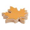 Dekoteller Leaf Natur - Gelb/Naturfarben, Konventionell, Holz/Textil (21/20/2,6cm) - Modern Living