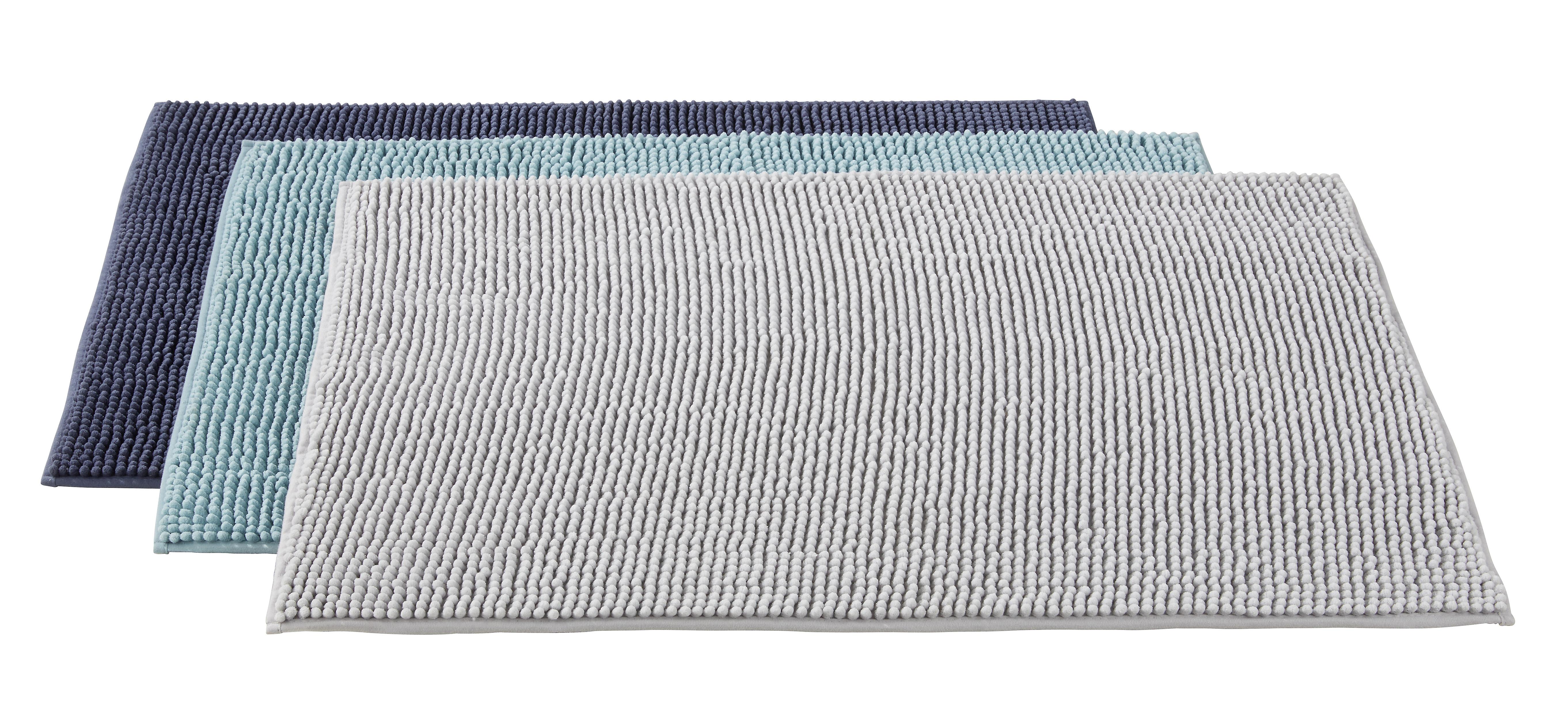 Badematte Nelly in Silber ca. 60x90cm - Silberfarben, Textil (60/90cm) - Modern Living