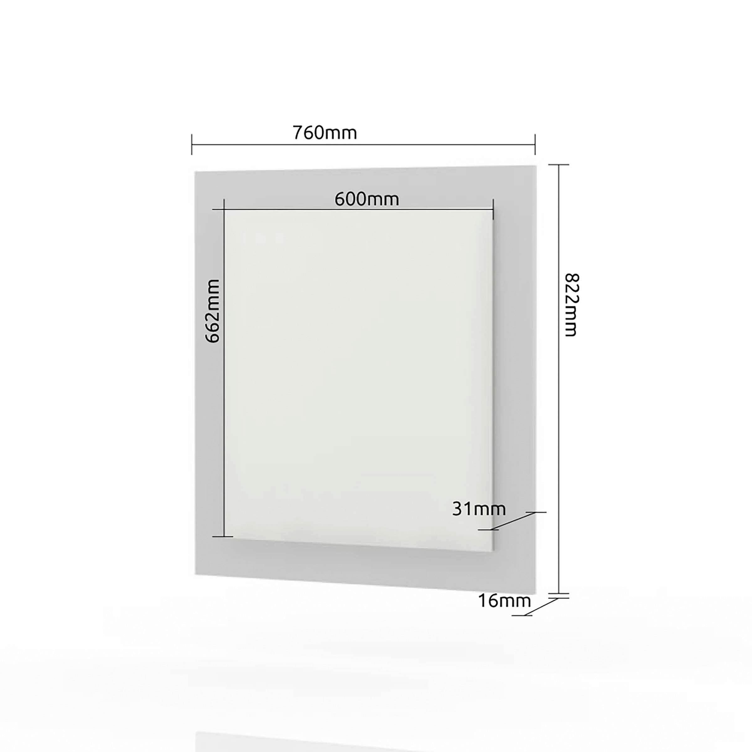 Fali Tükör Onyx - antracit, Modern, faalapú anyag/Üveg (76/82/3cm)