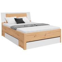 PAT SATURN 140 - alb/stejar Artisan, Konventionell, material pe bază de lemn (140/200cm)