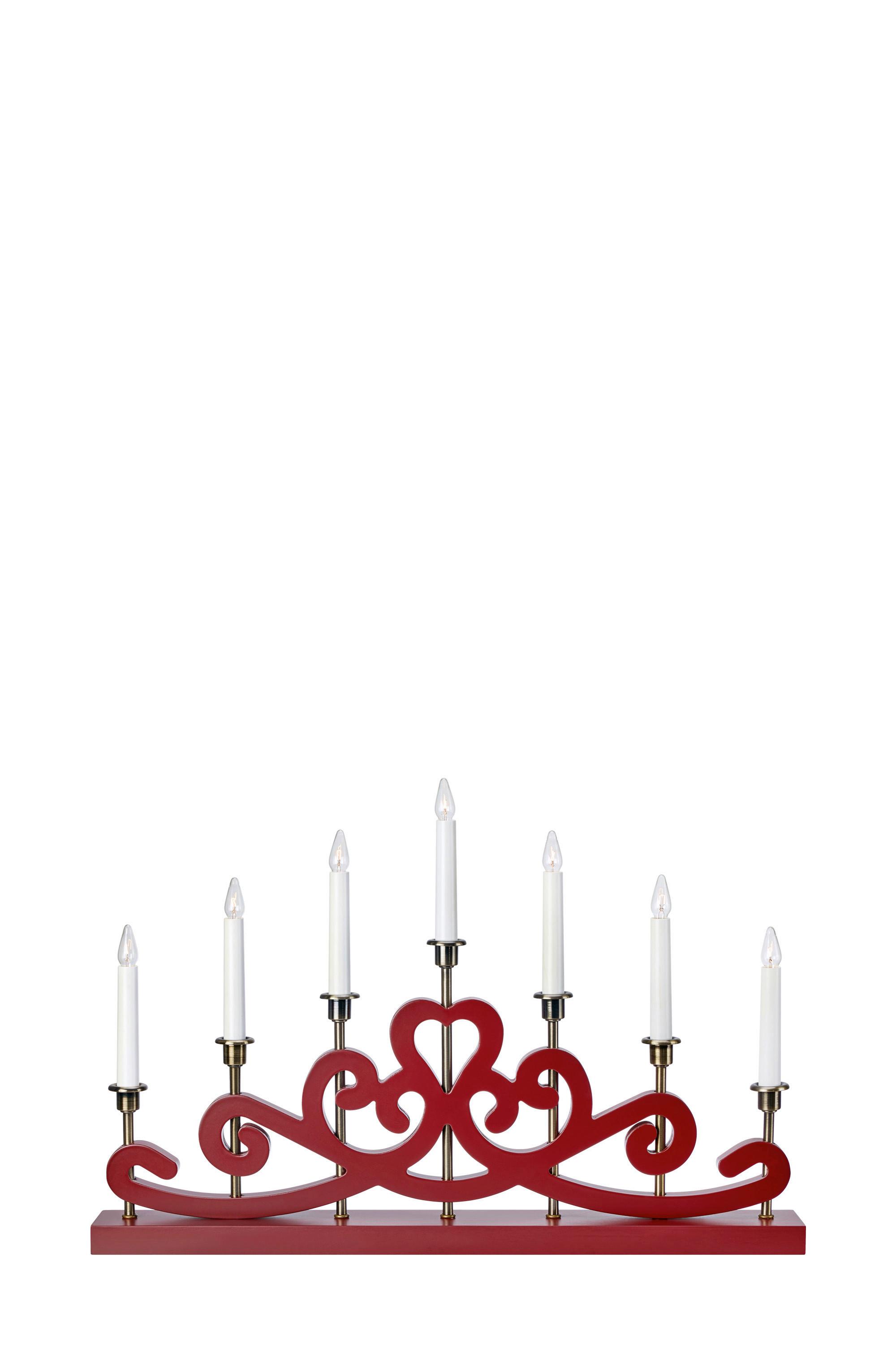 Weihnachtspyramide Nightfall Rot - Rot, Basics, Holz/Metall (7/62/40,8cm) - Markslöjd
