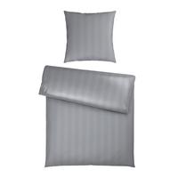 Bettwäsche Xenia Streif Silbergrau ca. 135x200cm - Silberfarben, MODERN, Textil (135/200cm) - Premium Living