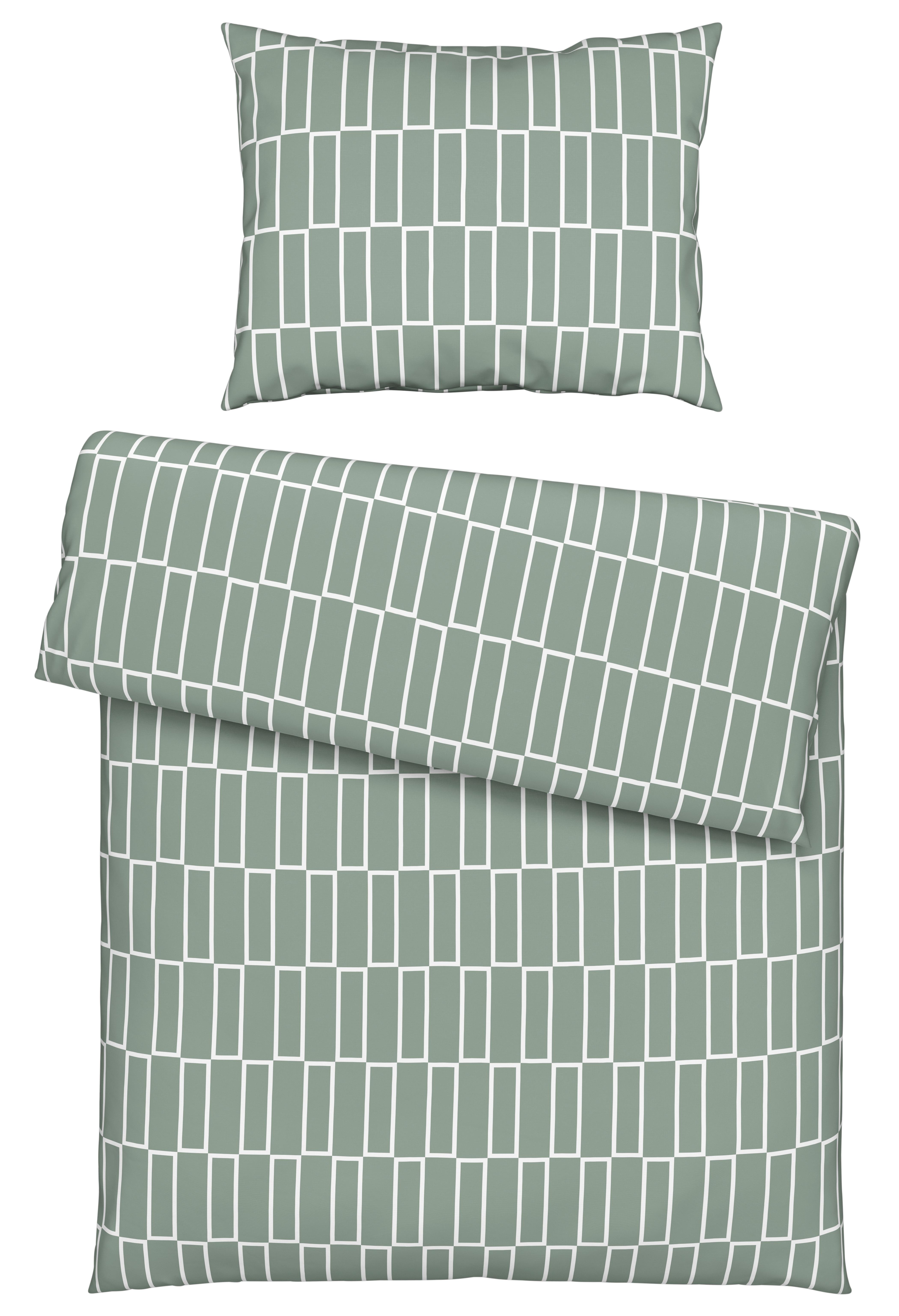 Bettwäsche Brigg ca. 160x210cm - Taupe/Schwarz, Textil (160/210cm) - Modern Living