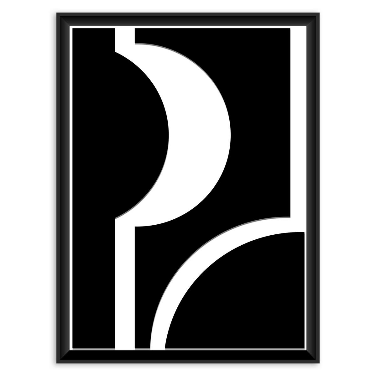 Bild Nero Schwarz/Weiß ca. 30x40cm - Schwarz/Weiß, Holzwerkstoff/Papier (30/40cm) - Modern Living