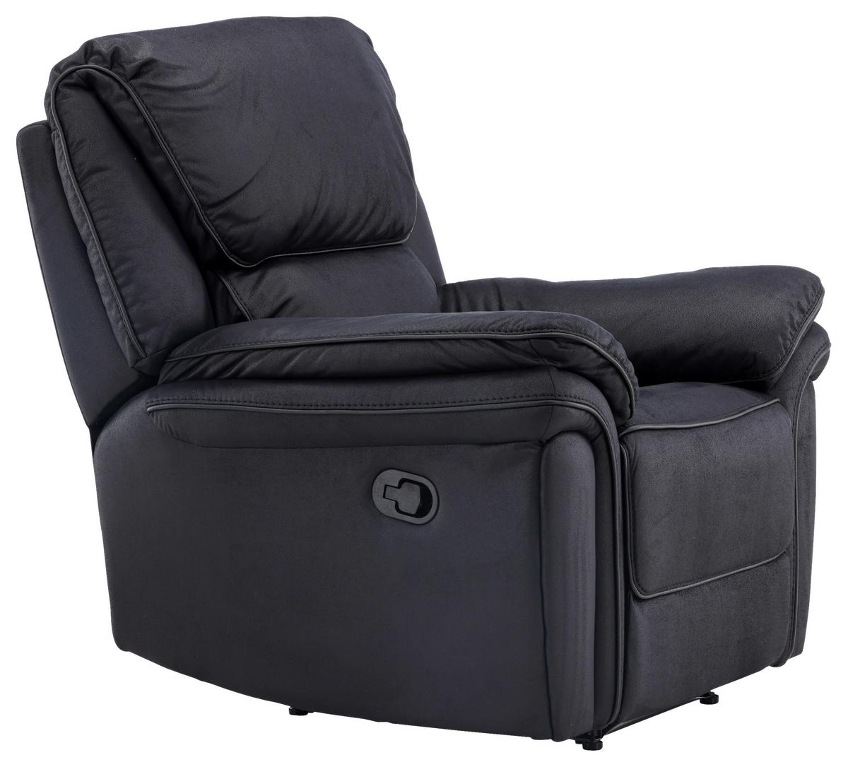 FERNSEHSESSEL SARANDA - Schwarz, Design, Kunststoff/Textil (104/103/99cm) - Livetastic