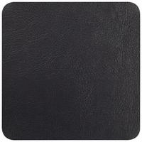 Untersetzer Jette aus Leder in Schwarz - Schwarz, Leder (10/10cm) - Premium Living