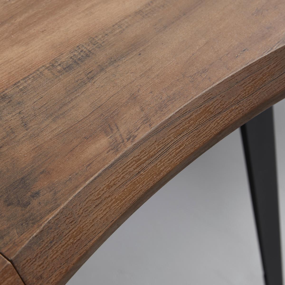 Étkezőasztal Jan - fekete/diószínű, Modern, faalapú anyag/fém (140-180/80/76cm) - Bessagi Home