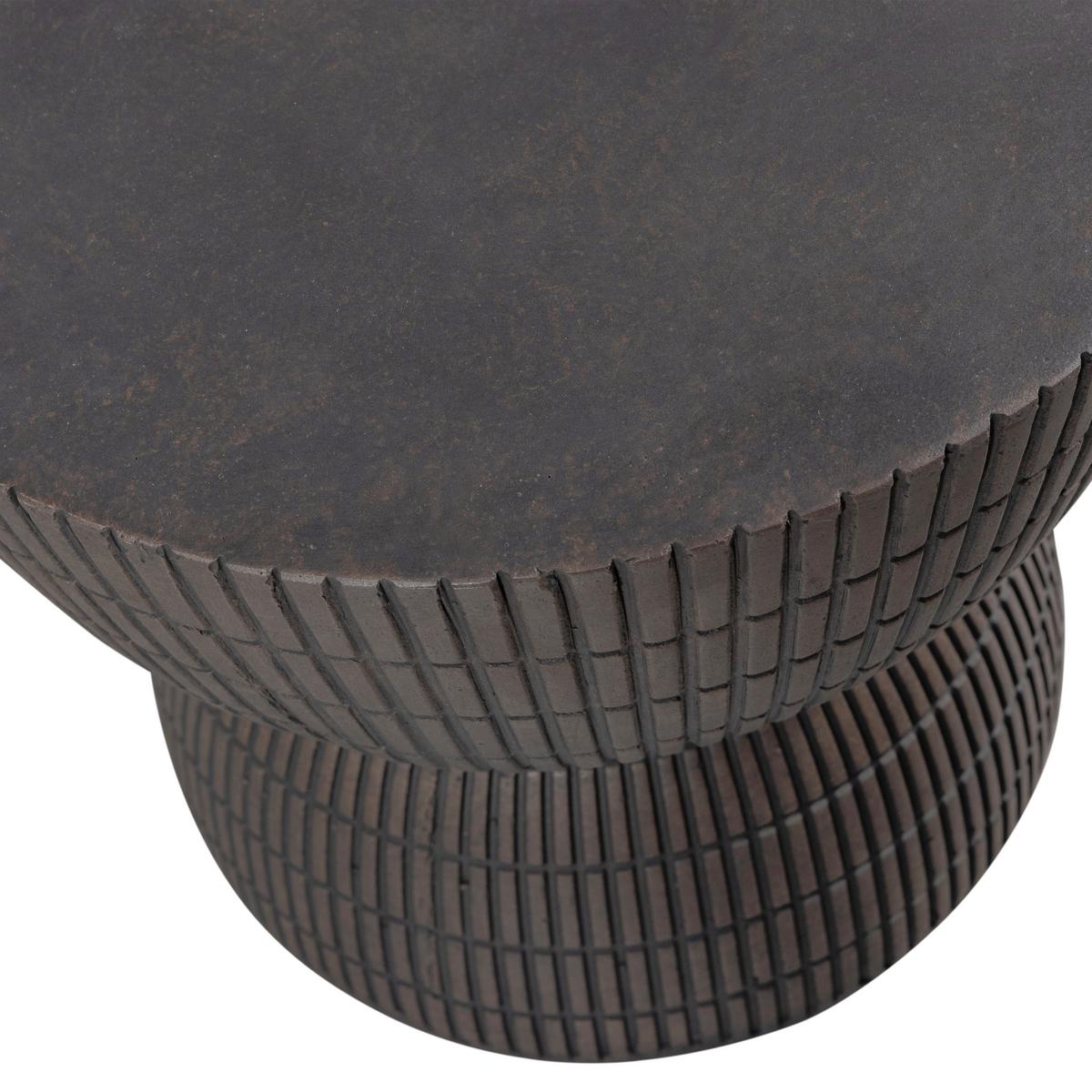 Couchtisch Samson Dunkelbraun D: 40 cm - Dunkelbraun/Braun, Design, Kunststoff (40/40/35cm) - Livetastic