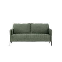 2-Sitzer-Sofa Indigo Grün - Schwarz/Grün, MODERN, Textil/Metall (165/85/77cm) - Livetastic