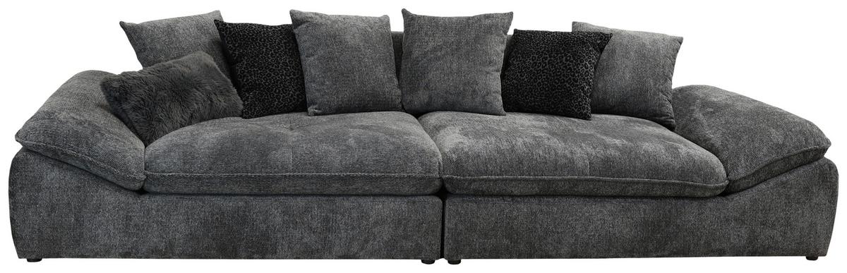 Velika Sofa Diun - siva/crna, Trend, tekstil (310/76-90/124cm) - Luca Bessoni