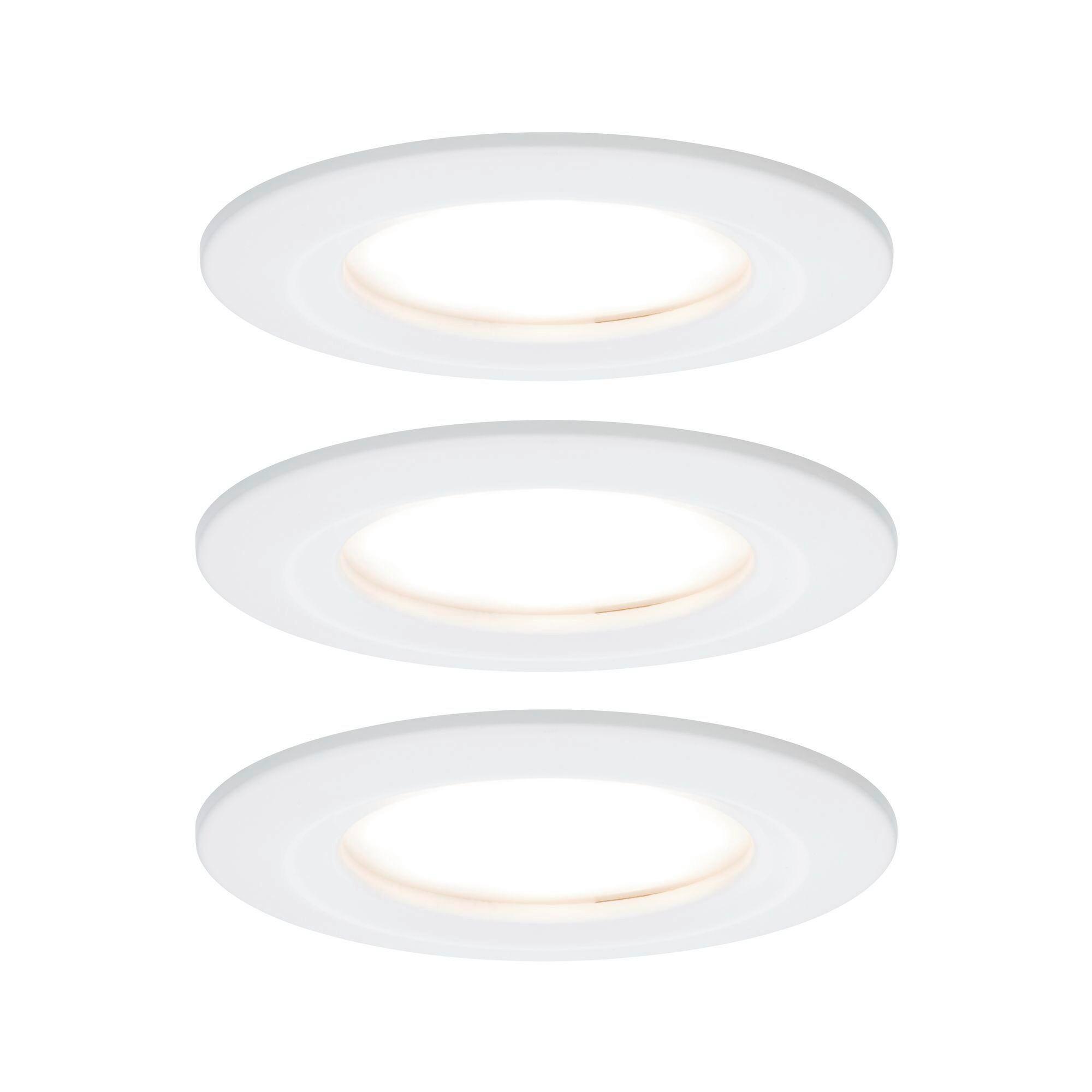 LED-Deckenleuchte Nova max. 3x 6,5 Watt, 3-teilig - Alufarben/Weiß, Basics, Metall (7.8cm) - Paulmann
