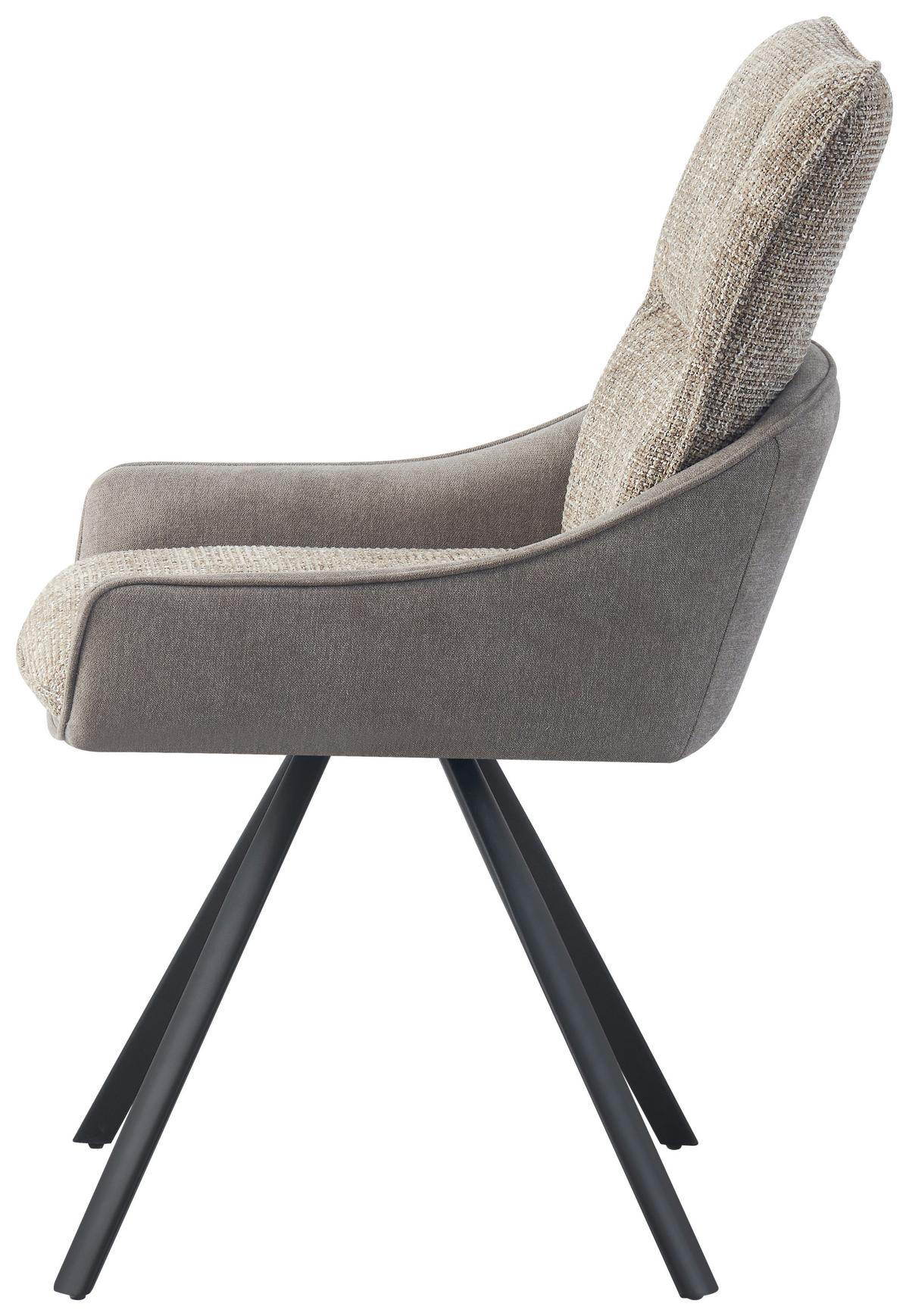 Scaun TESSA - negru/maro deschis, Modern, lemn/metal (55/92/63cm) - Premium Living