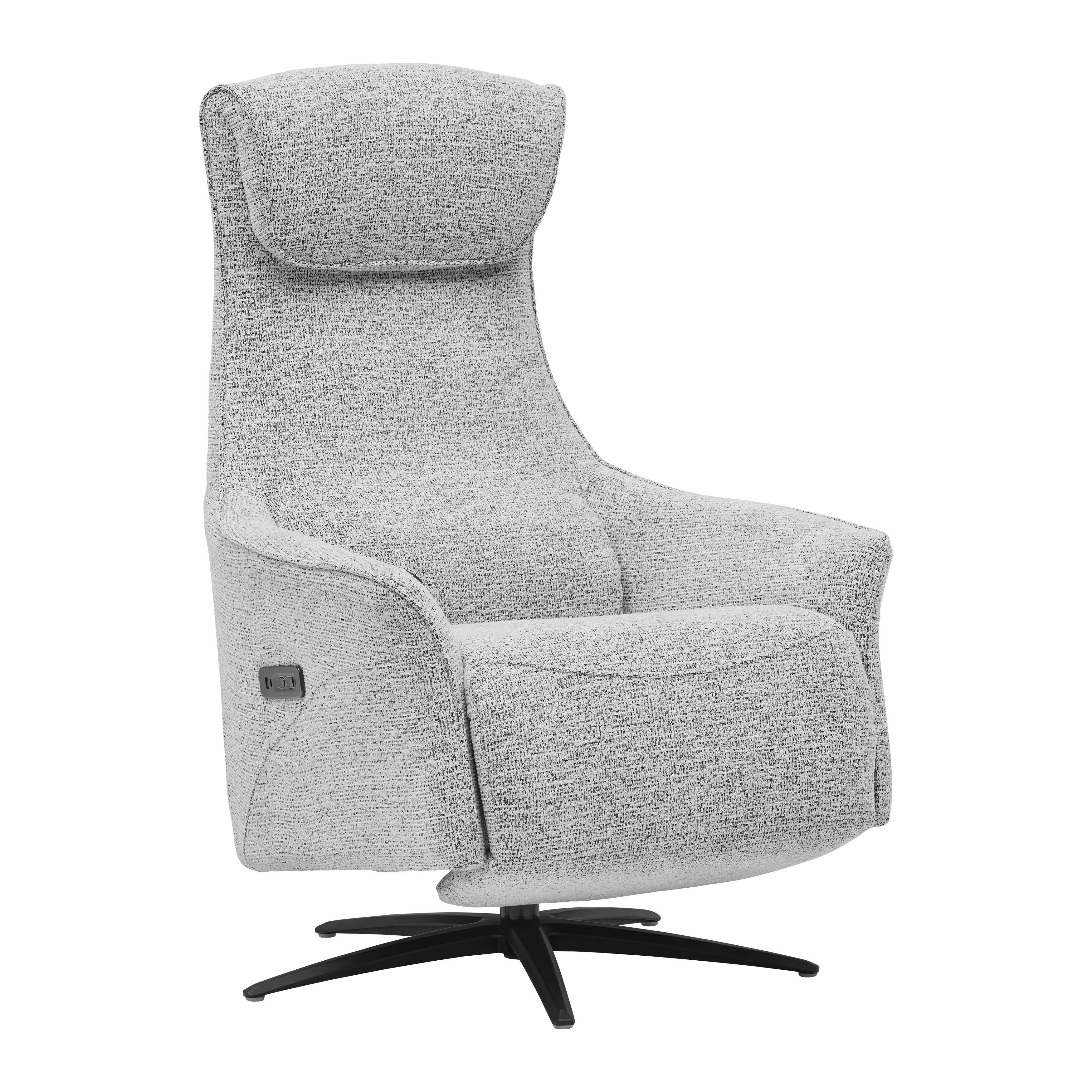 Relaxsessel Maximus Grau - Schwarz/Grau, MODERN, Holz/Textil (75/110/86cm) - Premium Living