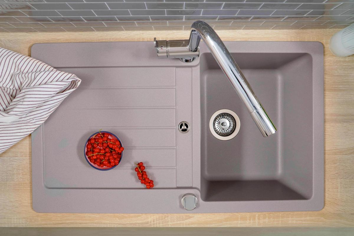 Pomivalno Korito Austin, 86x50cm - siva, Design, kamen (86/21/50cm) - Respekta