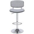 Barski Stol Cosimo - siva/krom, Moderno, kovina/tekstil (45,50/88-109/47cm) - Modern Living Barski Stol Cosimo - siva/krom, Moderno, kovina/tekstil (45,50/88-109/47cm) - Modern Living