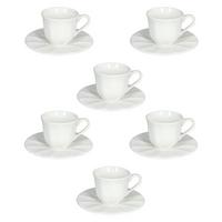 Servis Za Kavu Queen Bianco, 6/1 - bijela, Basics, keramika (7/35/16,8cm) - Tognana