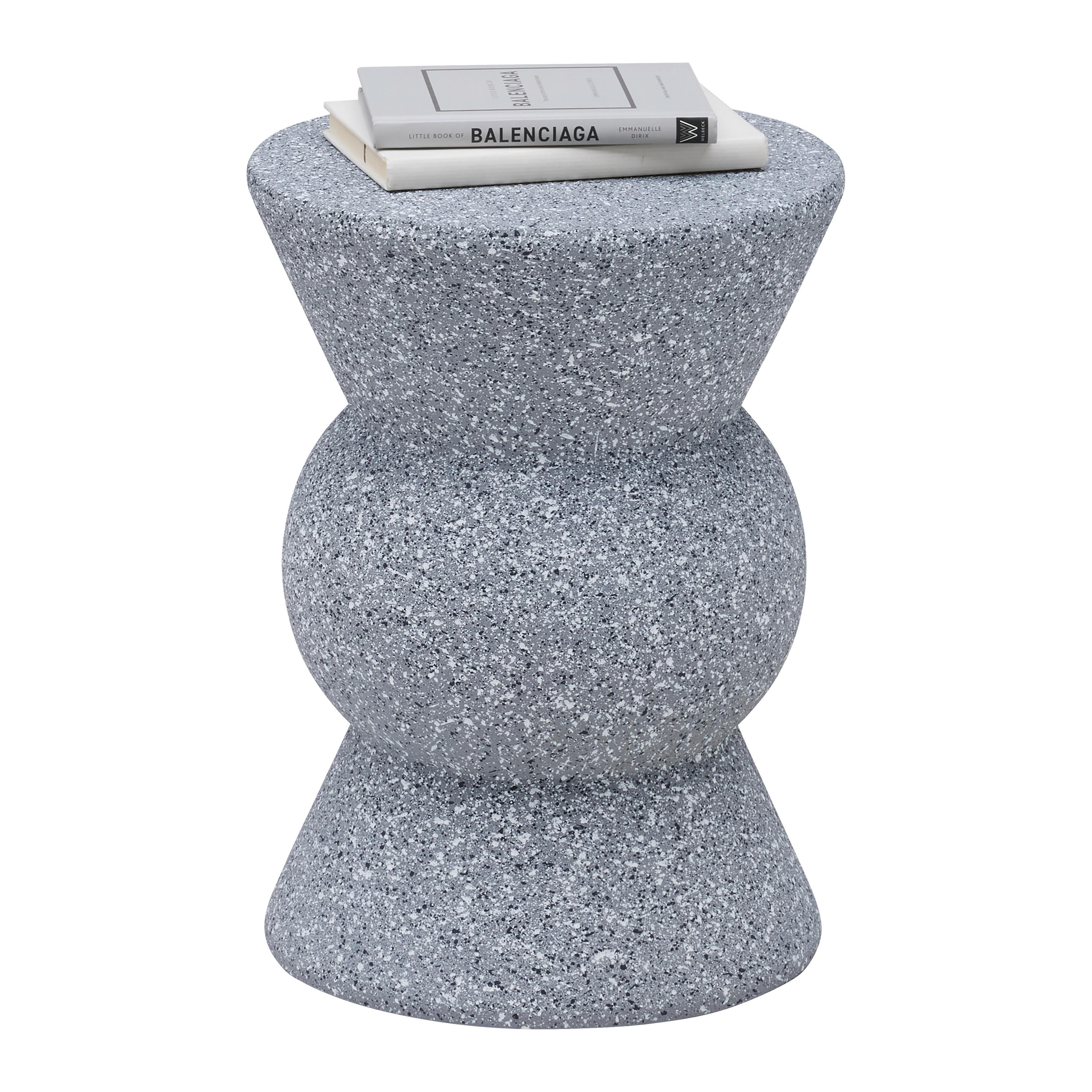 Beistelltisch Tondo Kunststein granitfarben - Graphitfarben, MODERN, Stein (34/45/34cm) - Premium Living