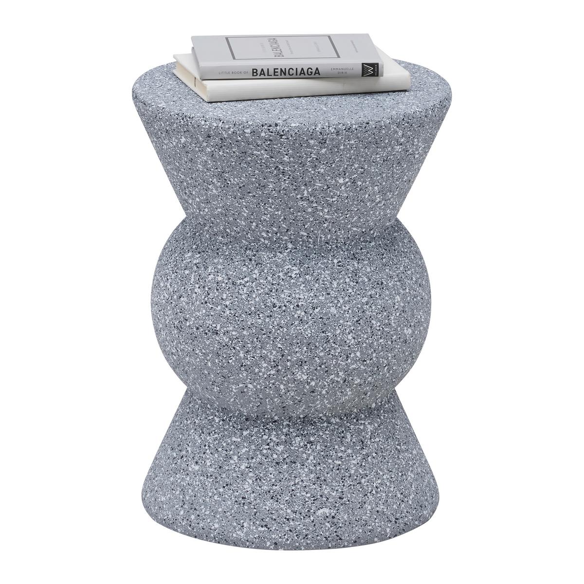 BEISTELLTISCH TONDO -TREND- - Graphitfarben, Modern, Stein (34/45/34cm) - Premium Living