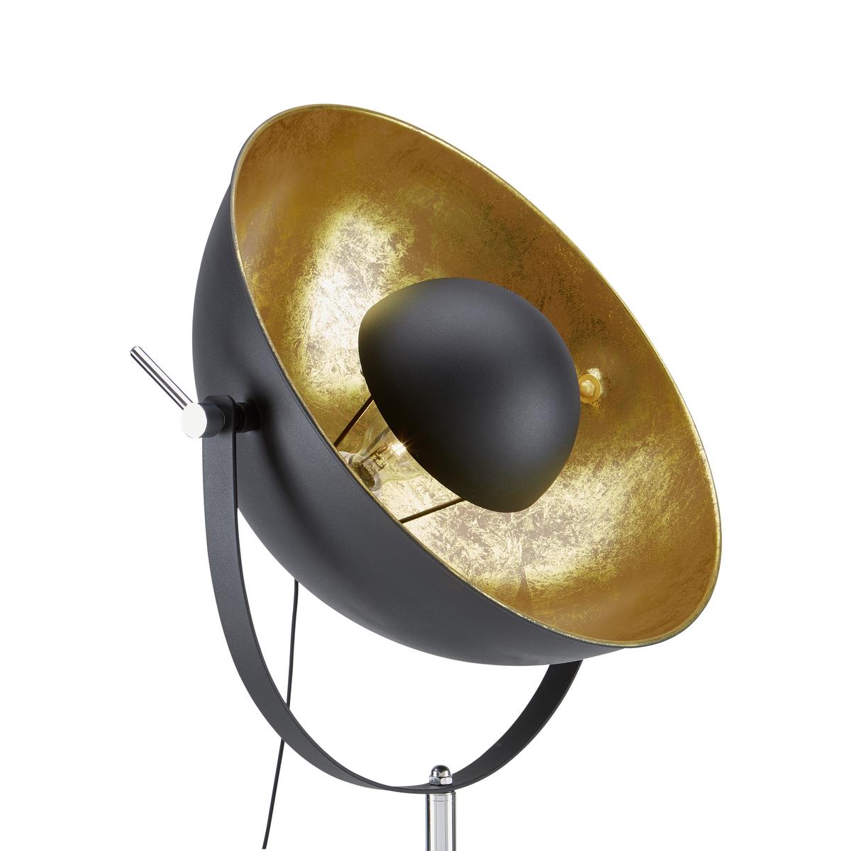 Stehleuchte Jule max. 60 Watt - Goldfarben/Schwarz, LIFESTYLE, Metall (50/176cm) - Mömax