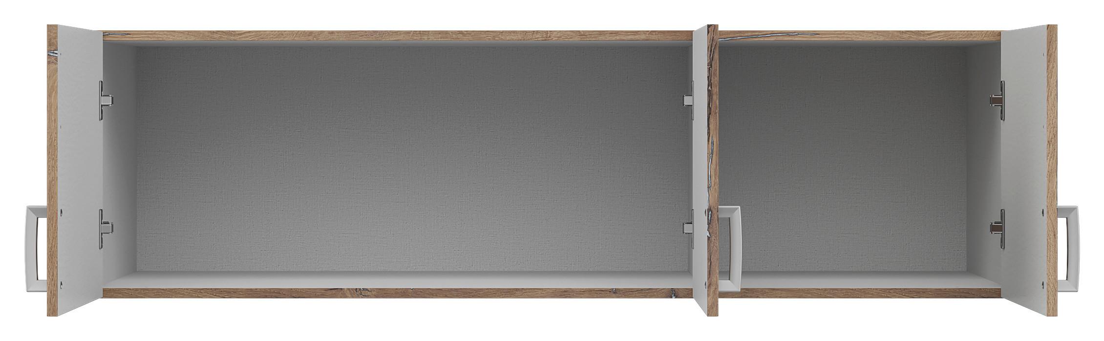 Nastavek Za Omaro Brando 3, Barva Hrasta, Š. 136 Cm - srebrne barve/barve hrasta, Konvencionalno, umetna masa/leseni material (136/39/54cm)