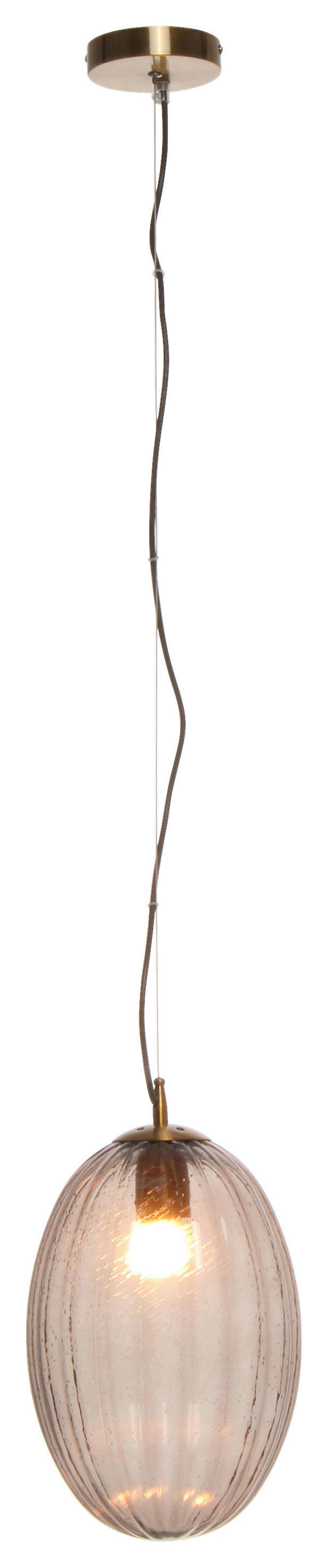Hängeleuchte Virgina 125 Grau - Grau, Basics, Glas/Metall (23/23/36cm) - Kayoom