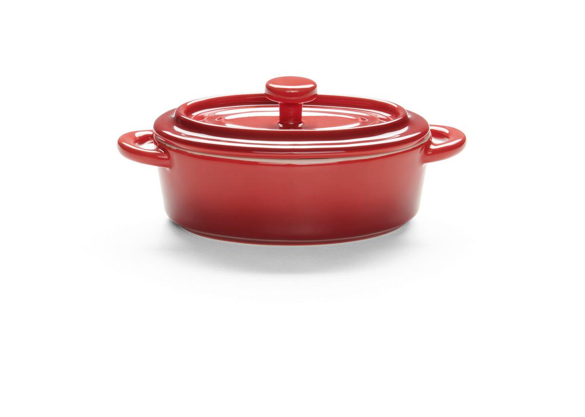 Auflaufformenset Elisa Rot, 2-teilig - Rot, Konventionell, Keramik (14,7/6,7/11,6cm) - Modern Living