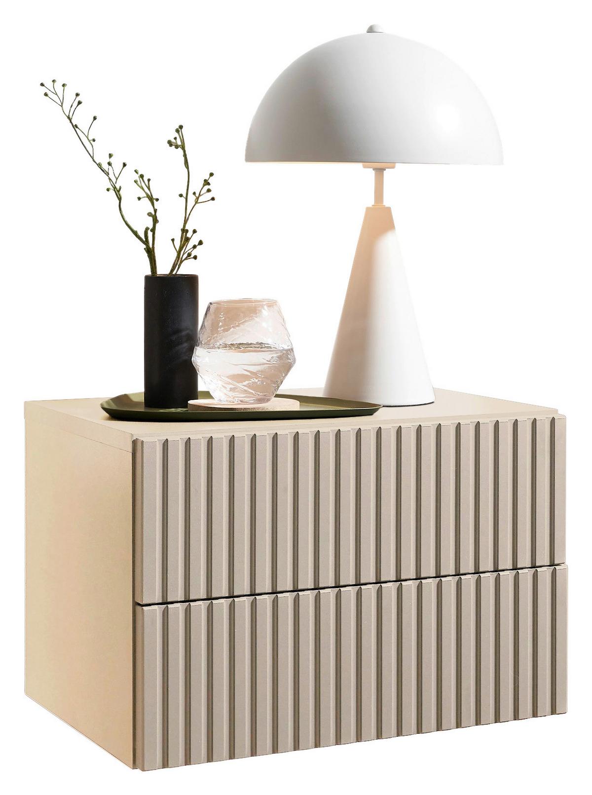 SZAFKA NOCNA TABONI - kaszmir, Modern, materiał drewnopochodny (42/28/30cm) - Boxxx