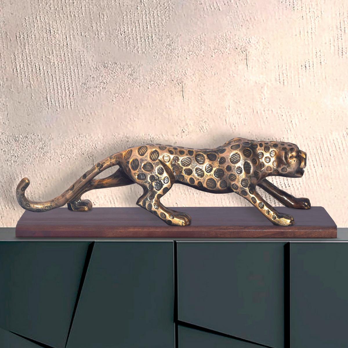 Okrasni Predmet Leopard - zlate barve, Design, kovina (63/17,5/16cm) - Livetastic