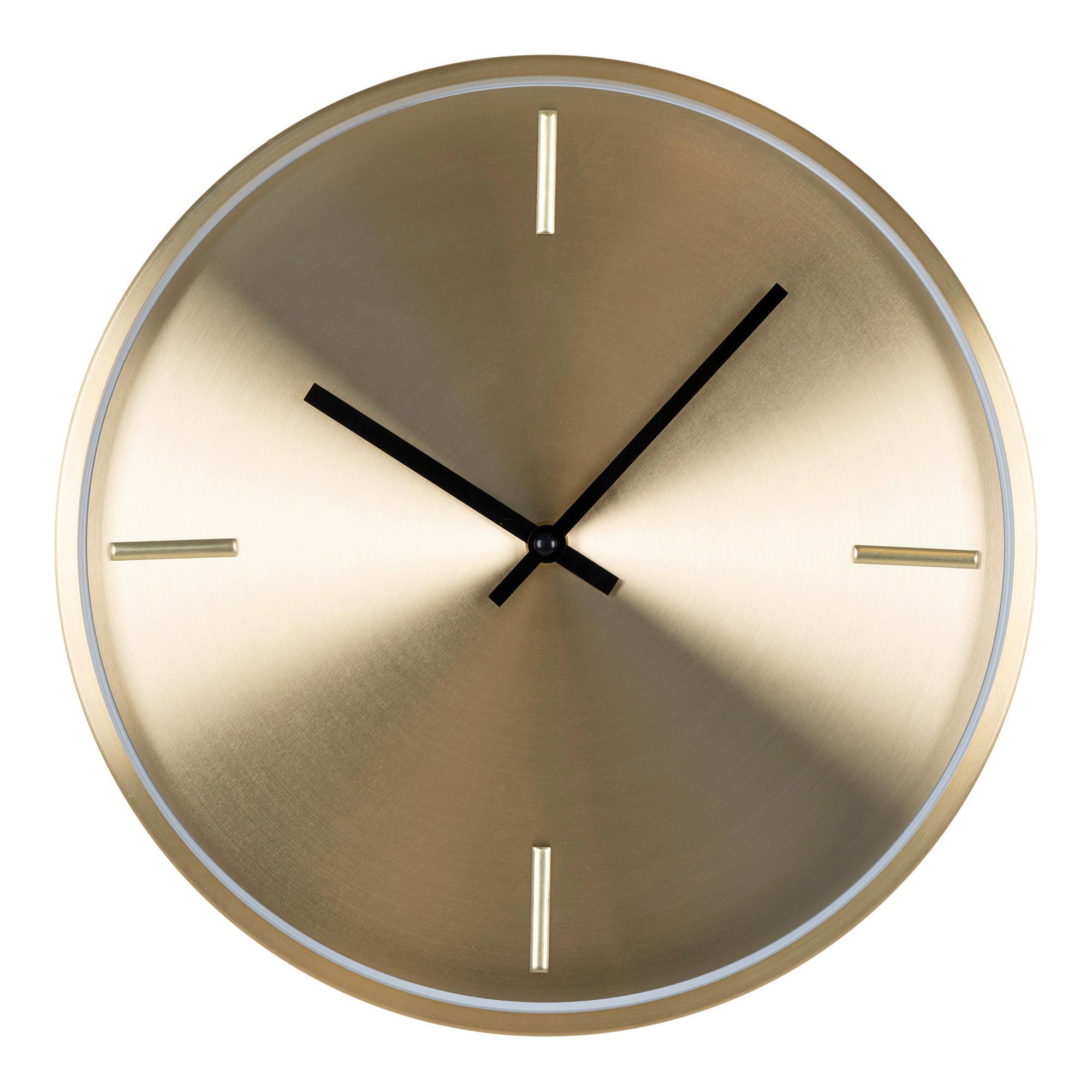 Wanduhr Istanbul Wall Clock Goldfarben Ø ca. 30cm - Goldfarben, Basics, Metall (30/30/4cm)