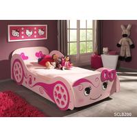 Autobett Pretty Girl 90x200 rosa - Rosa, MODERN, Holzwerkstoff (90/200cm) - MID.YOU