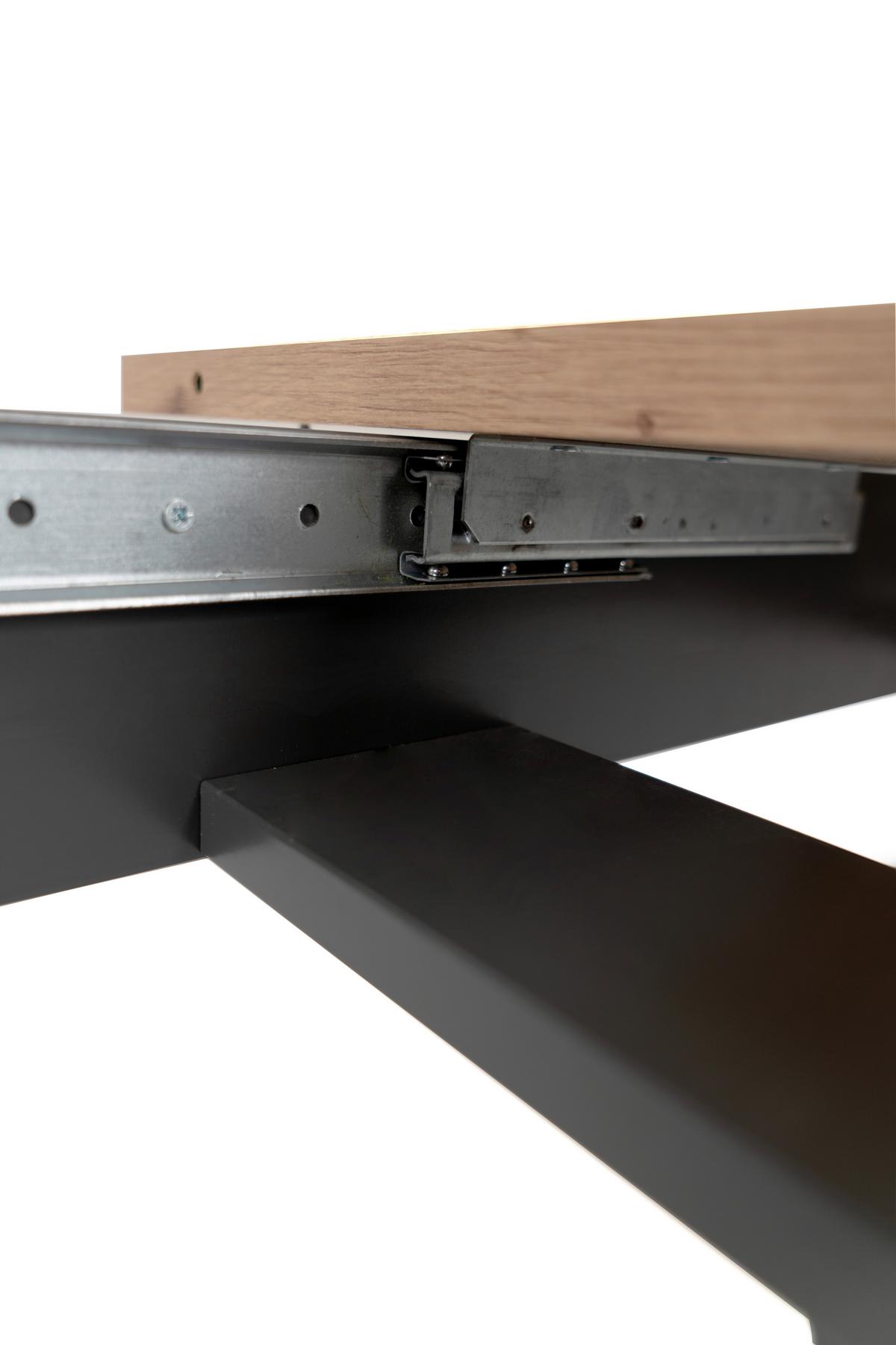 STÓŁ DO JADALNI DENVER 80C - antracytowy/dąb artisan, Basics, materiał drewnopochodny (200/90/75cm) - MID.YOU