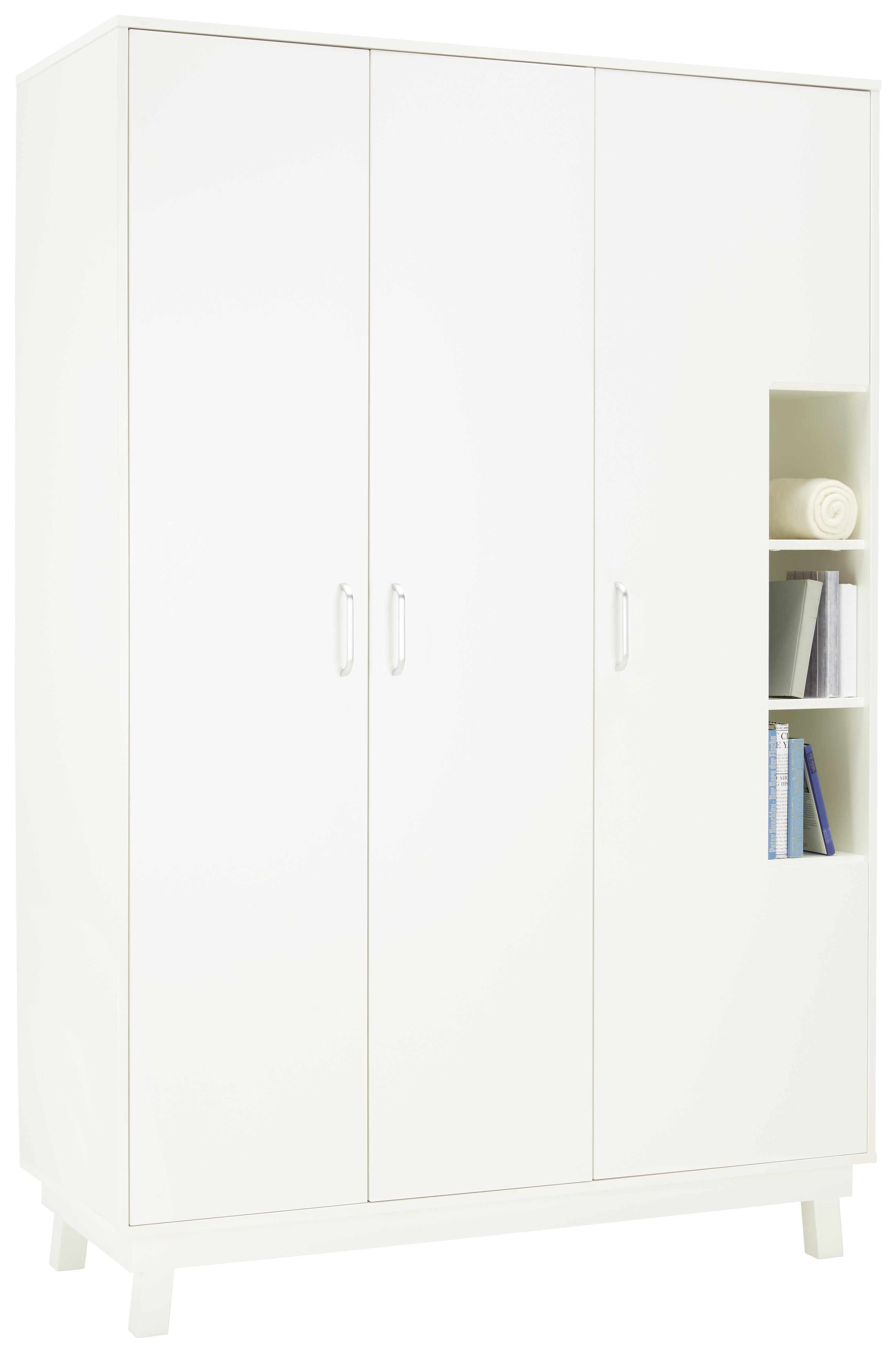 Kleiderschrank in Weiß - Weiß, MODERN, Holz (133/195/55cm) - Premium Living