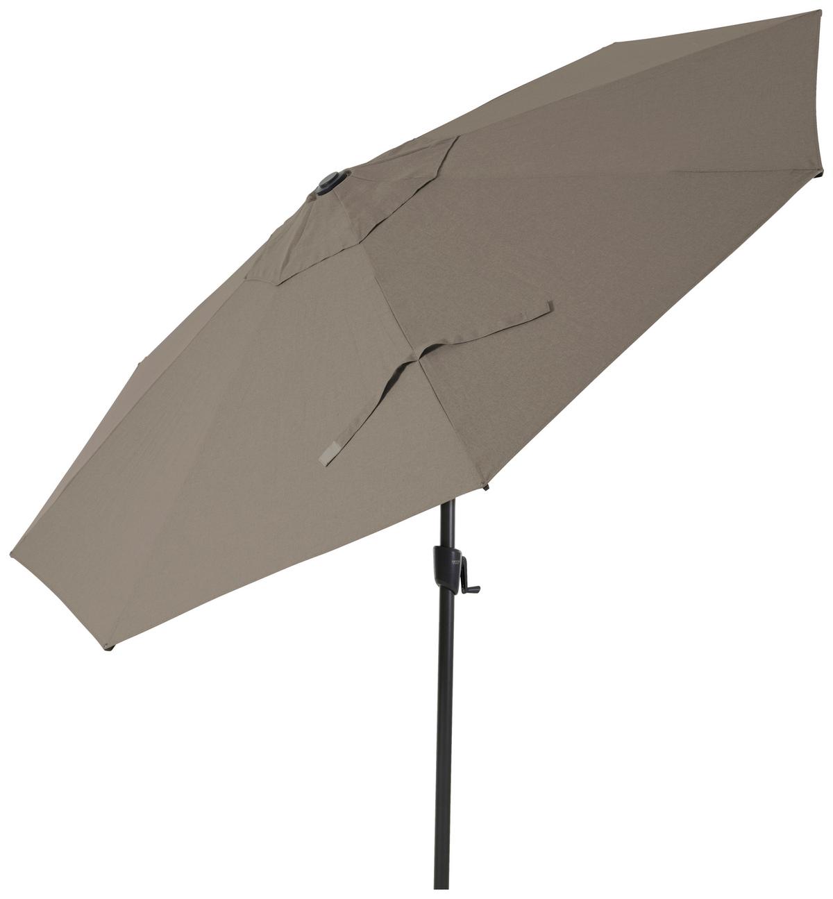 SONNENSCHIRM T60662 - Taupe/Anthrazit, MODERN, Textil/Metall (300/300cm) - Siena Garden