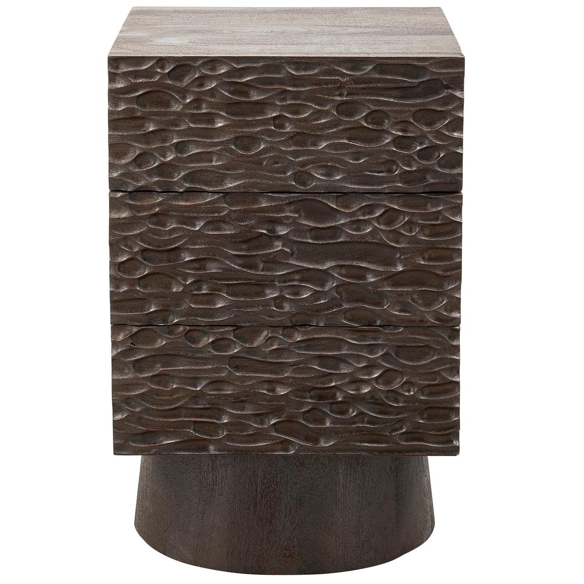 Nachttisch Crumble Walnussfarben - Walnussfarben, Design, Holz (40/37/63,5cm) - Livetastic