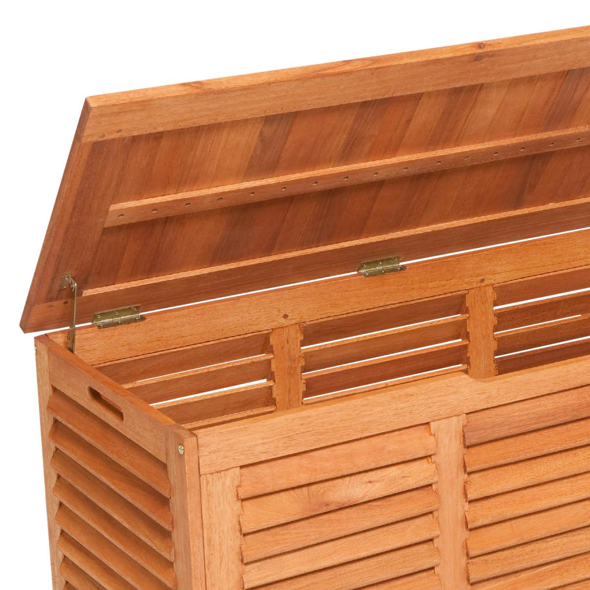 Kissenbox aus Eukalyptus, natur - Naturfarben, KONVENTIONELL, Holz (123/62/54cm) - Gardenson
