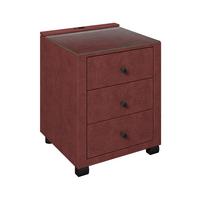 Noćni Ormarić Elysia - bordo, Trend, staklo/drvni materijal (48/68/45,5cm) - Premium Living