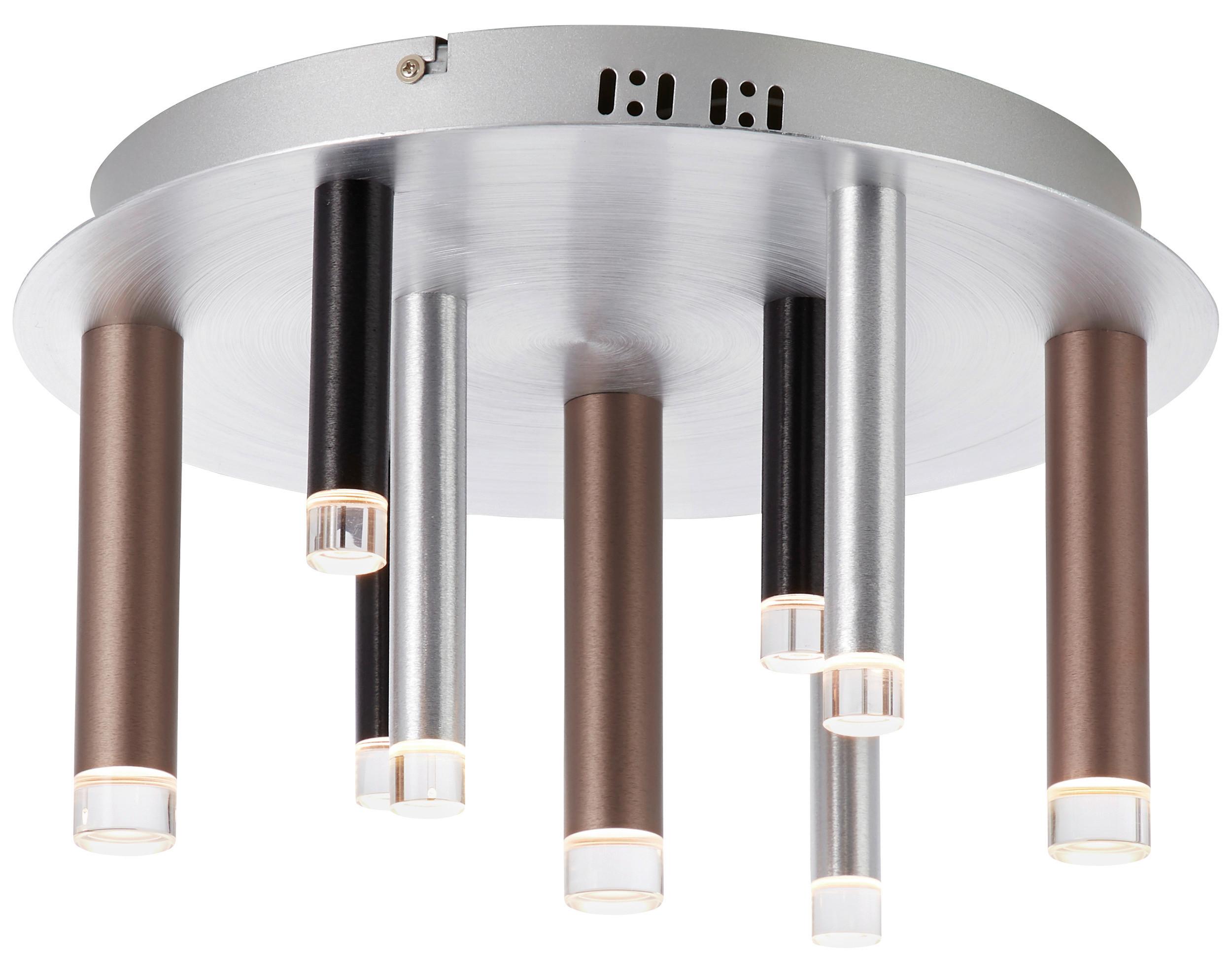 LAMPA SUFITOWA LED G93766/21 CEMBALO - czarny/kolor aluminiowy, Design, tworzywo sztuczne/metal (40/21,5cm) - Brilliant