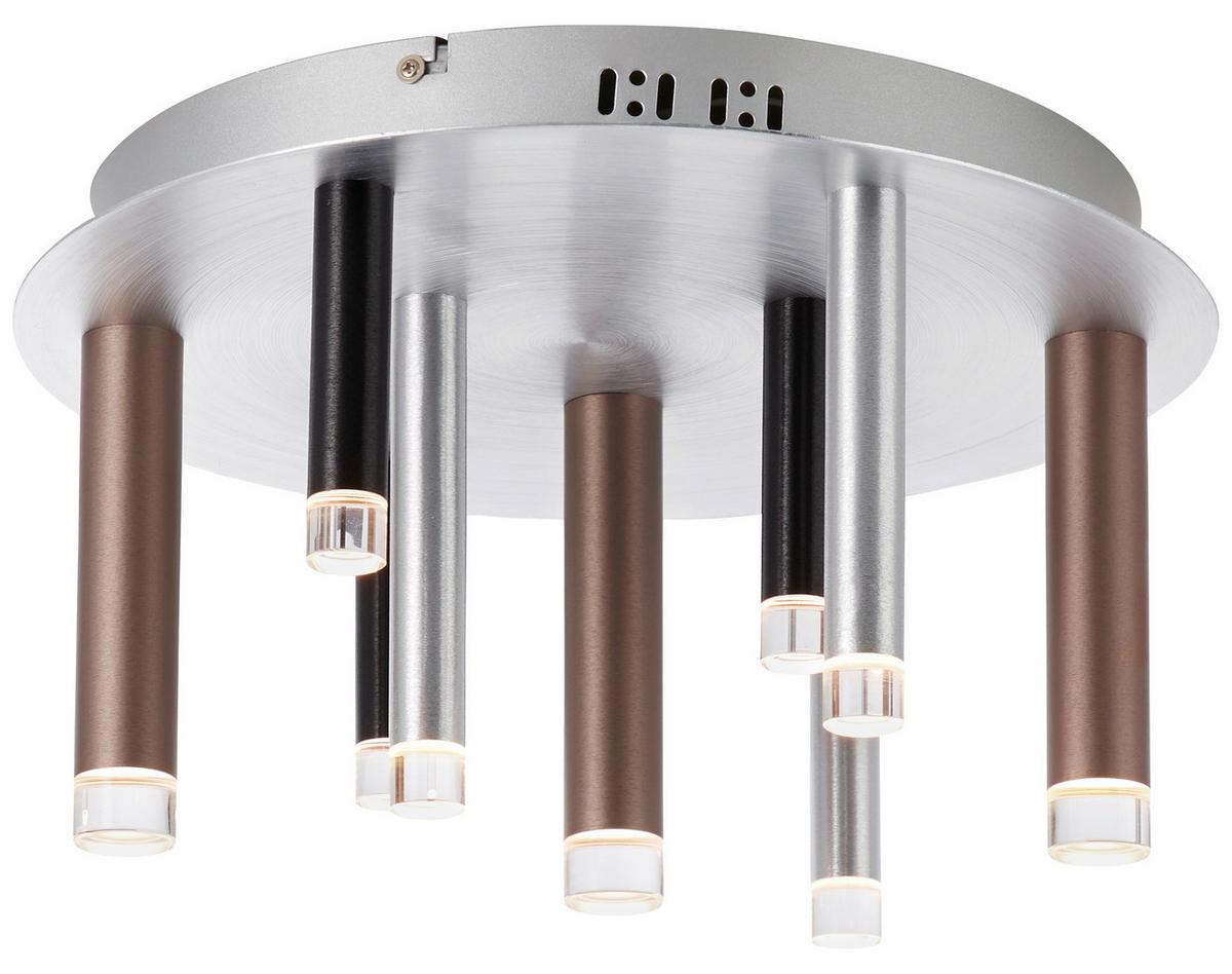 LAMPA SUFITOWA LED G93766/21 CEMBALO - czarny/kolor aluminiowy, Design, tworzywo sztuczne/metal (40/21,5cm) - Brilliant