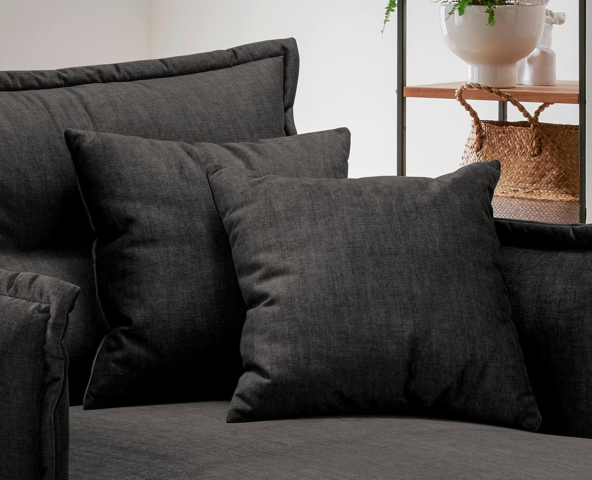 Relaxsessel Lava Anthrazit Velours - Anthrazit/Schwarz, MODERN, Textil/Metall (111/101/167cm) - Livetastic