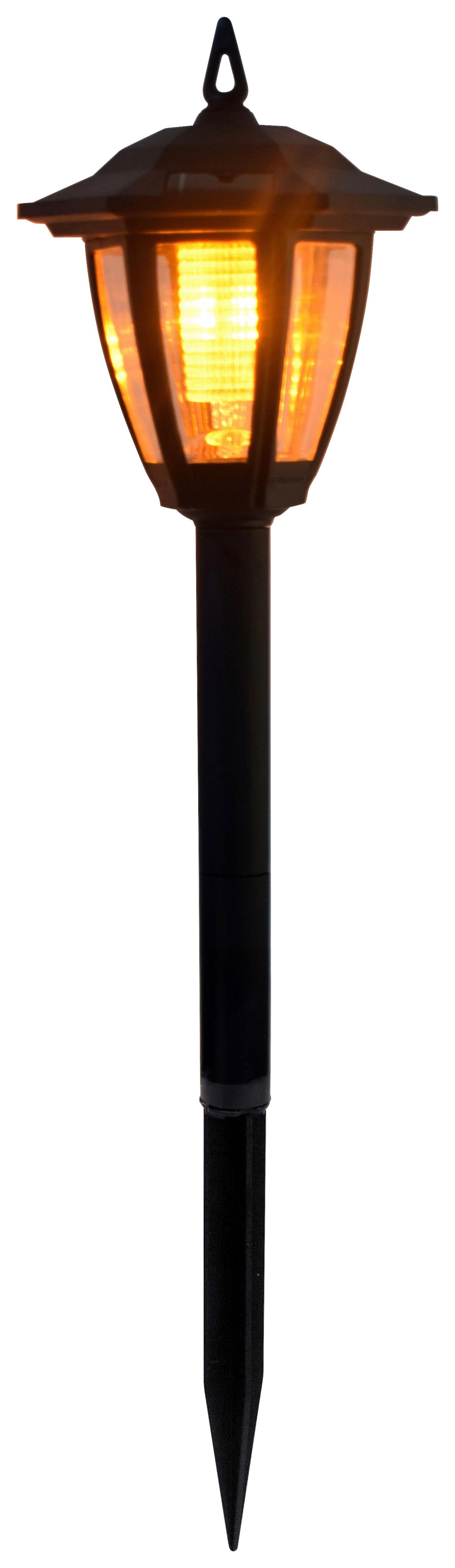 Solarleuchte Latern in Schwarz max. 0,06 Watt - Schwarz, MODERN, Kunststoff (16/16/62cm) - Modern Living