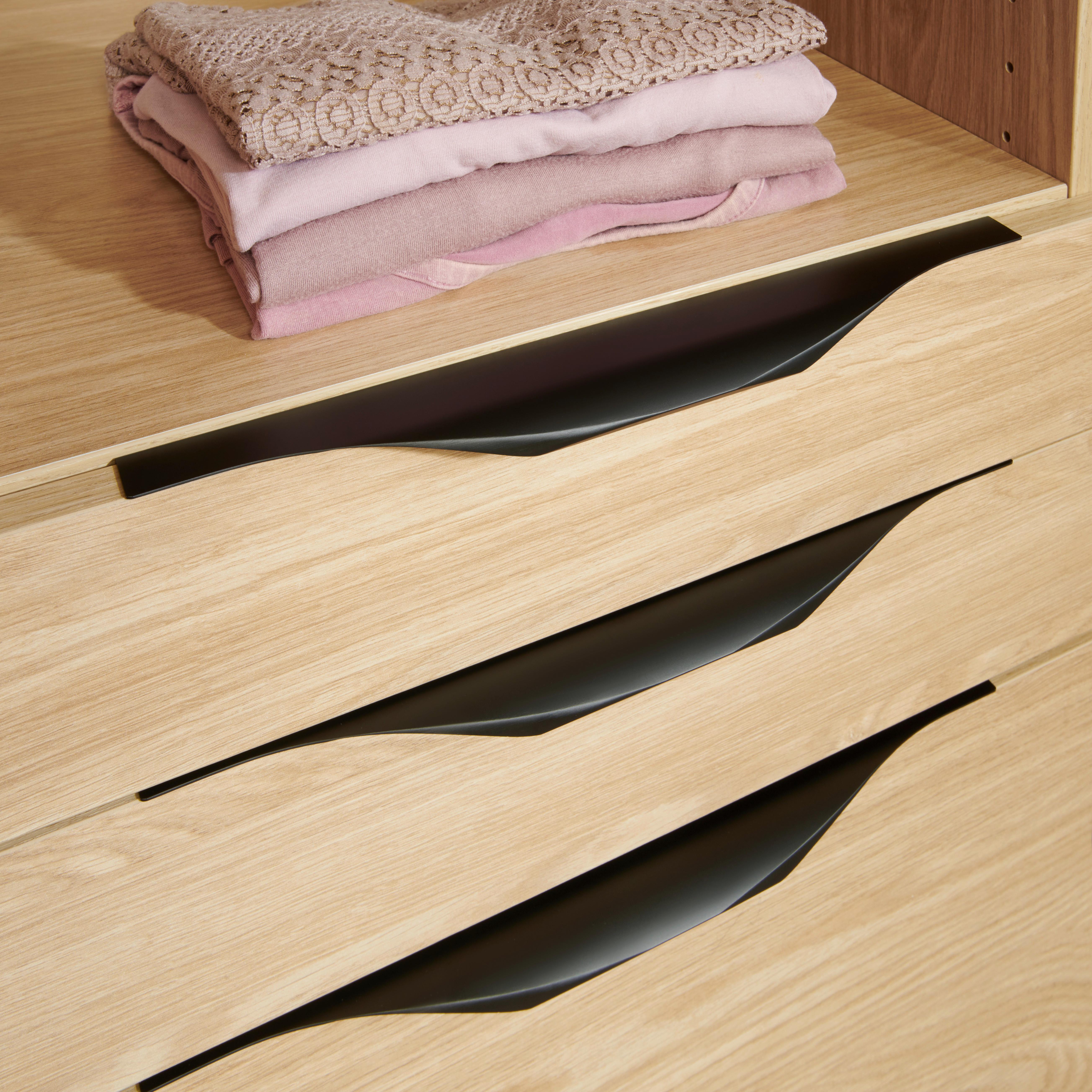 Möbelgriff in Schwarz - Schwarz, MODERN, Metall (32cm) - Based