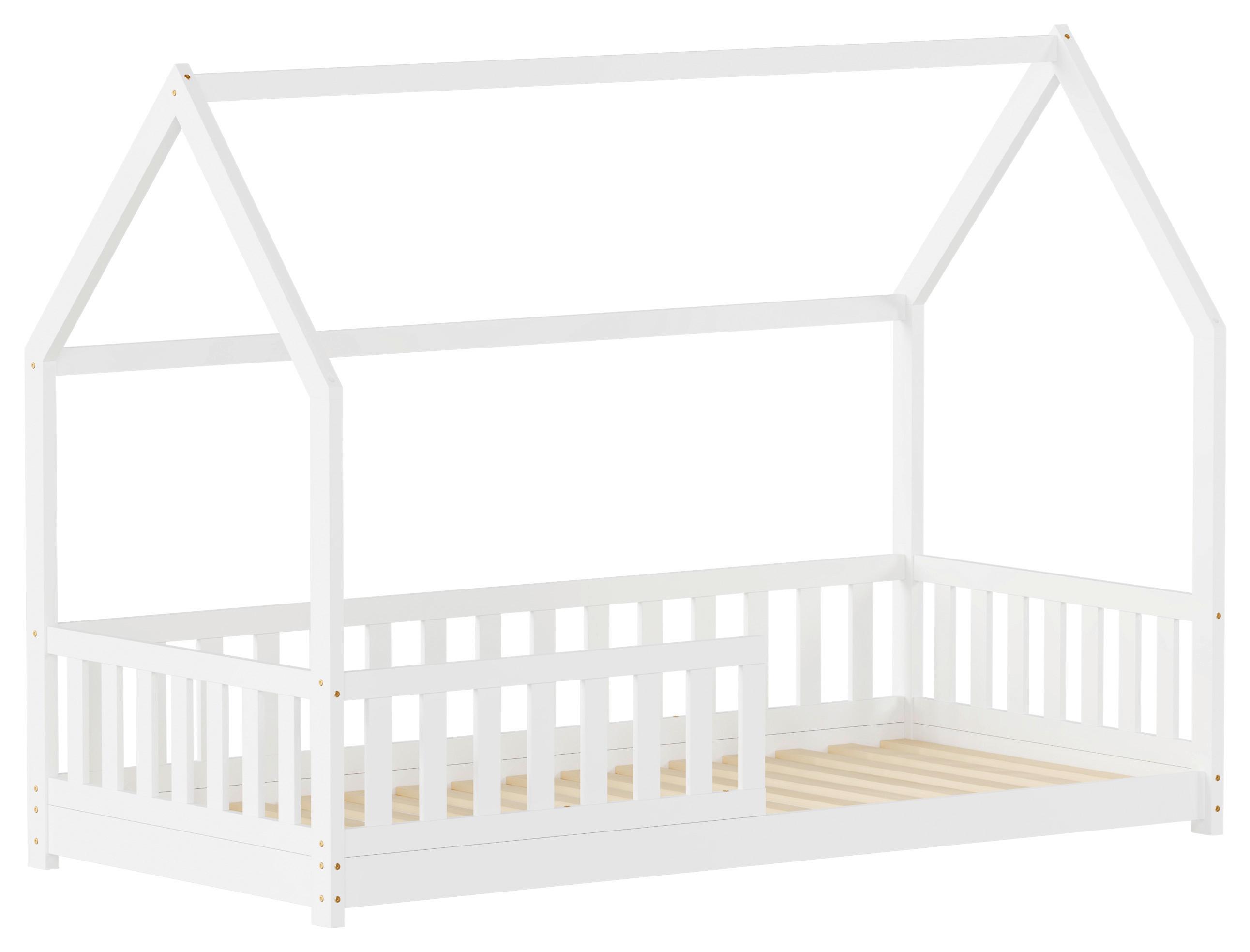 GOLVSÄNG KIDS - vit, Klassisk, trä (90/200cm) - Mömax
