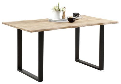 STÓŁ DO JADALNI RUNNER - kolor akacjowy/czarny, Natur, metal/drewno (180/90/76cm) - MID.YOU