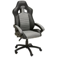 chaise gaming in Grau/Schwarz - Schwarz/Grau, Modern, Holz/Kunststoff (65/124,5/50cm) - Mömax