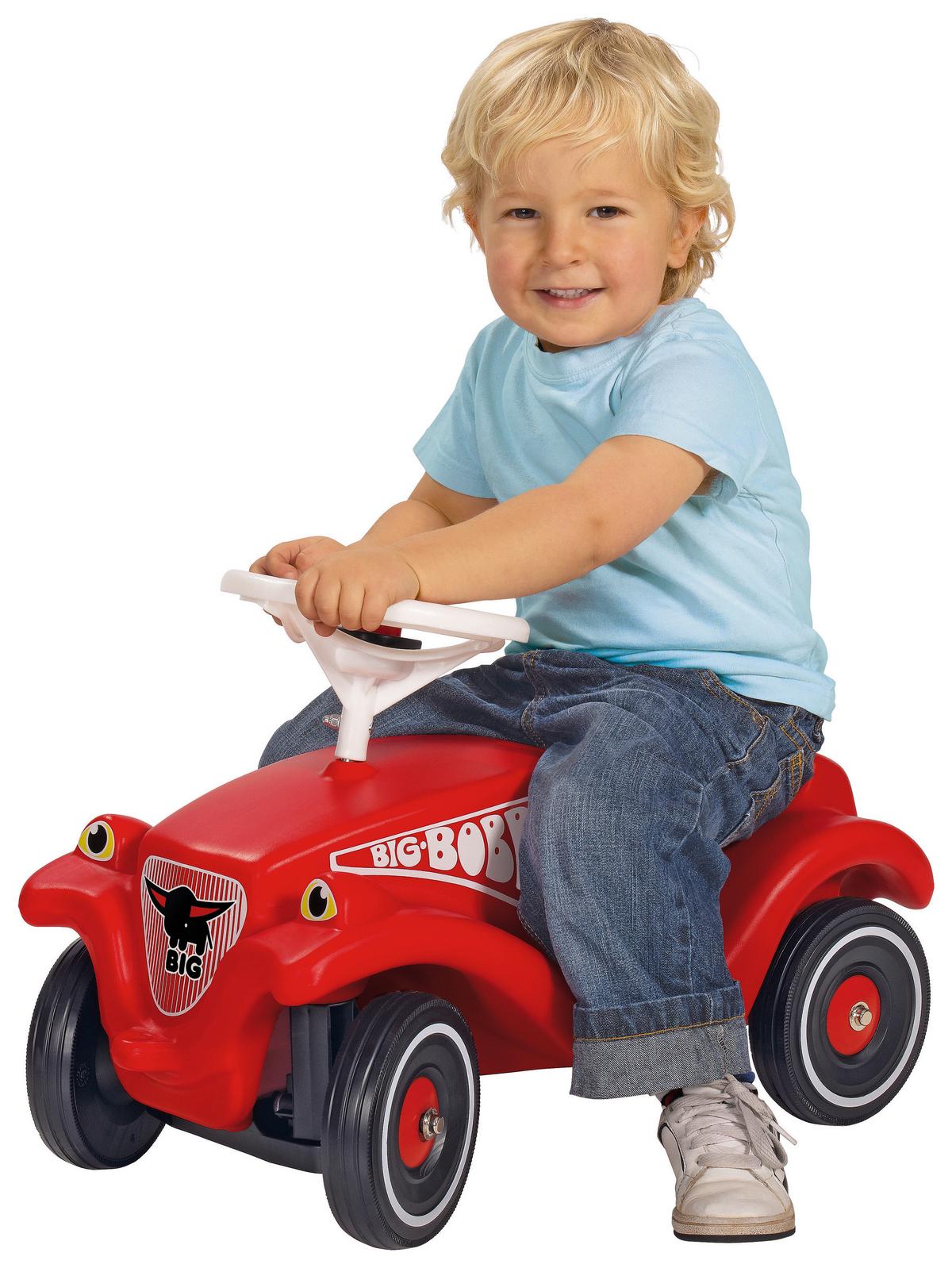 SAMOCHÓD PCHACZ 800056106 - czerwony/czarny, Basics, tworzywo sztuczne/metal (58/30/38cm) - BIG