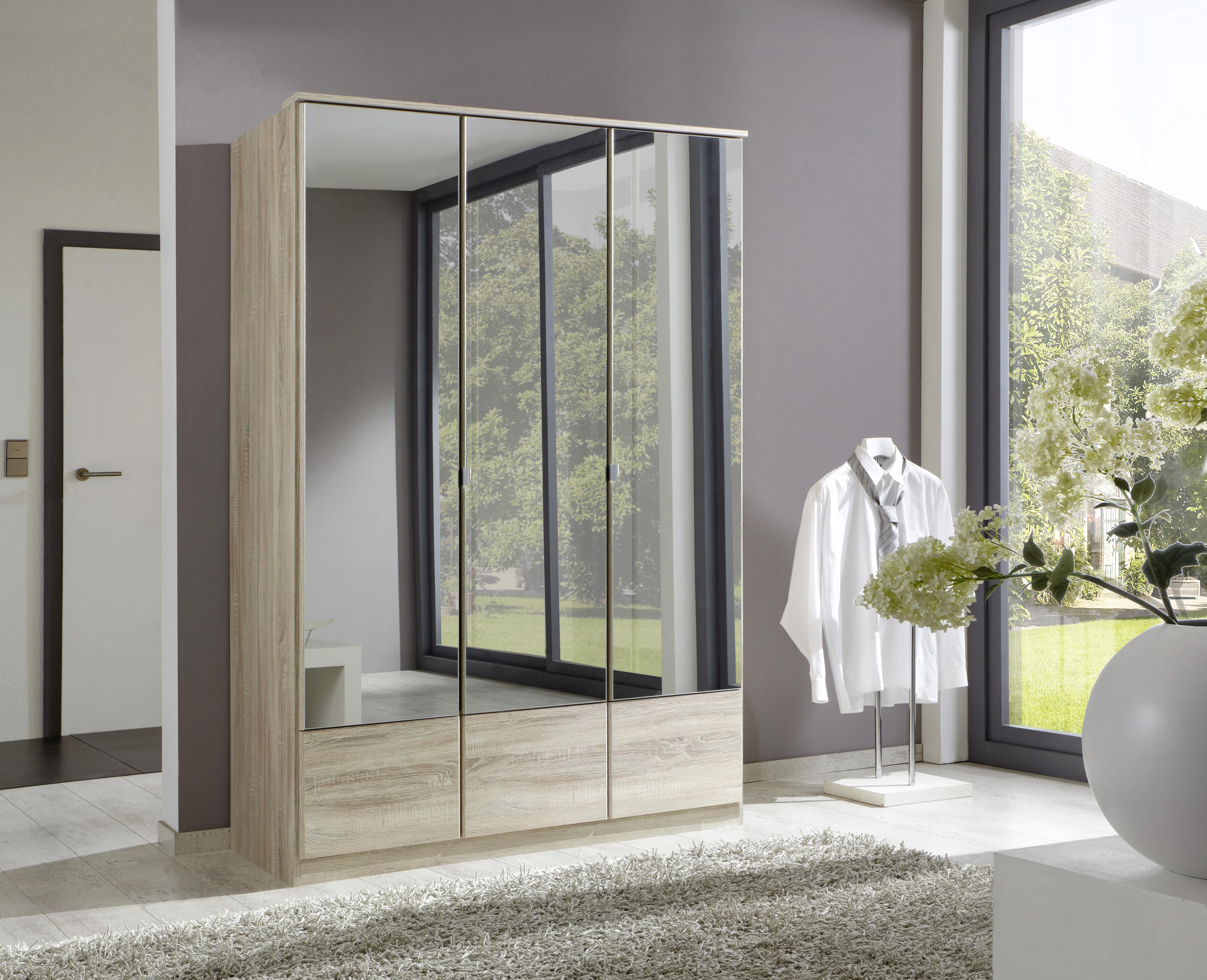 Ormar S Klasičnm Vratima Imago - boje hrasta/boje aluminija, Konvencionalno, staklo/drvni materijal (135/199/58cm) - Modern Living