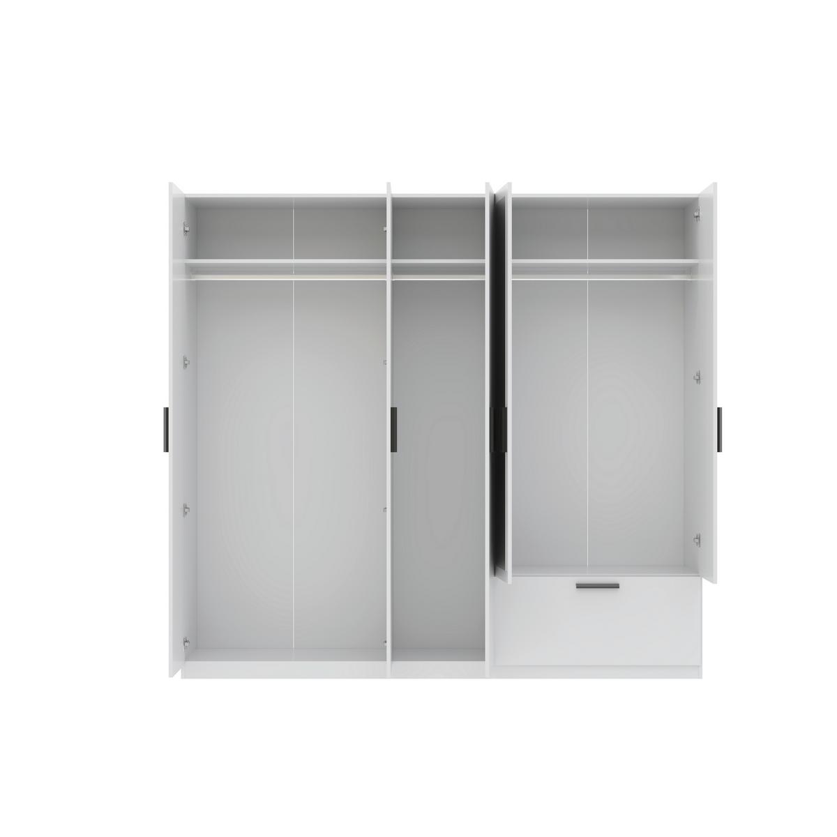Drehtürenschrank Milos 5T1S Weiß - mömax